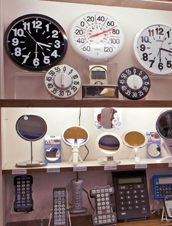 clocks and phones with large numbers